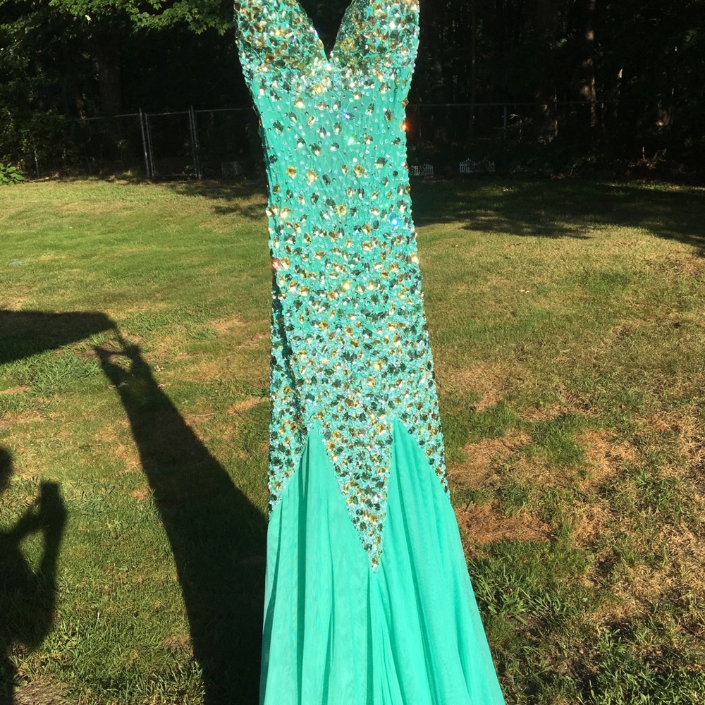 Gorgeous sequined prom dress